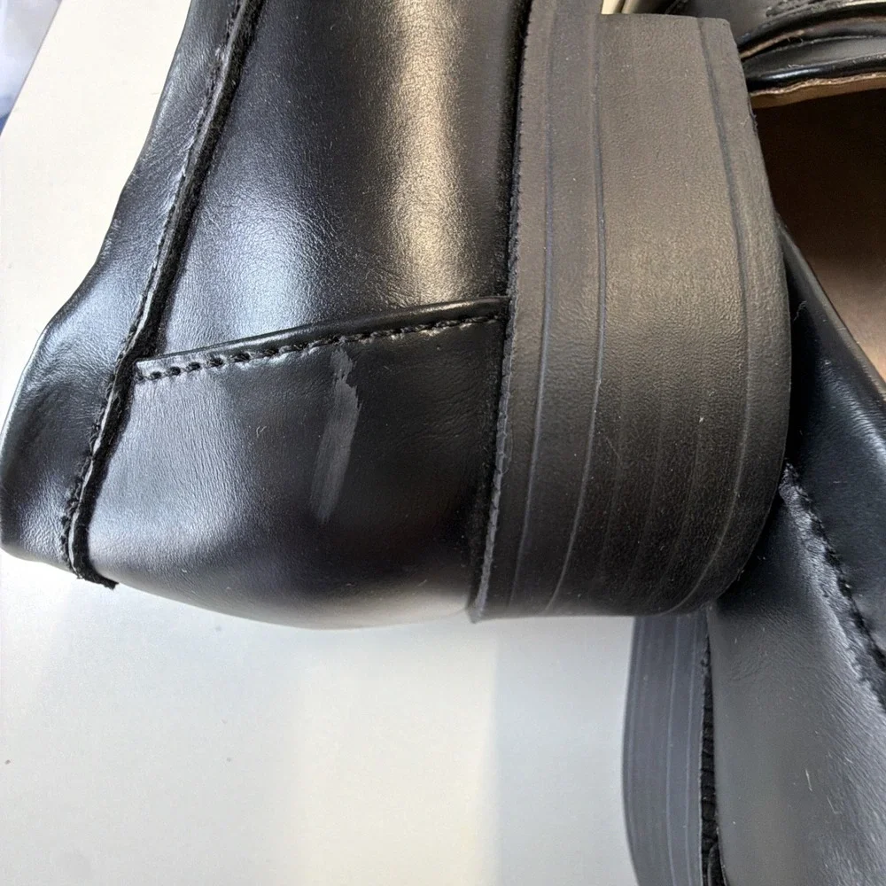 Life Stride Women's Santana Black Faux Leather Loafers Size 7.5 Medium